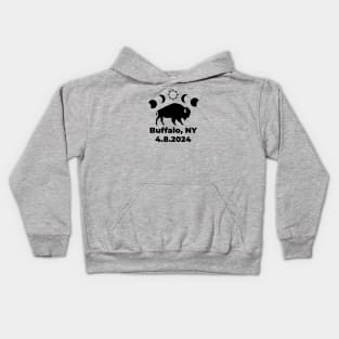 Buffalo Total Solar Eclipse 2024 Kids Hoodie